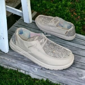 Custom Wedding Comfort Loafers Crystal Shoes For Bride- Rhinestone White