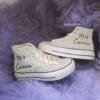 custom sneaker with pearl for wedding, birthday and occassions.