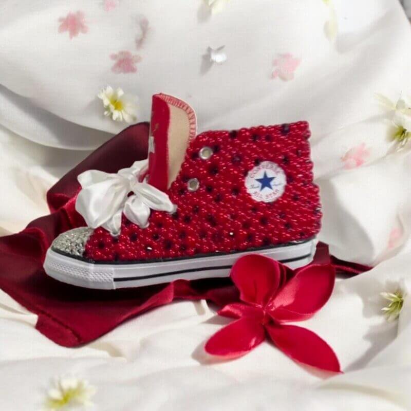 Kids Custom Bling Chuck Sneakers -Rhinestone Princess Crystal Canvas - Image 3