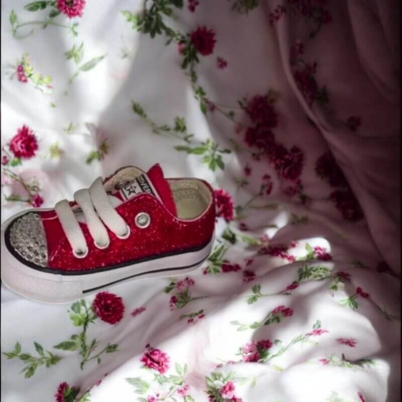 Kids Custom Bling Chuck Sneakers -Rhinestone Princess Crystal Canvas - Image 5