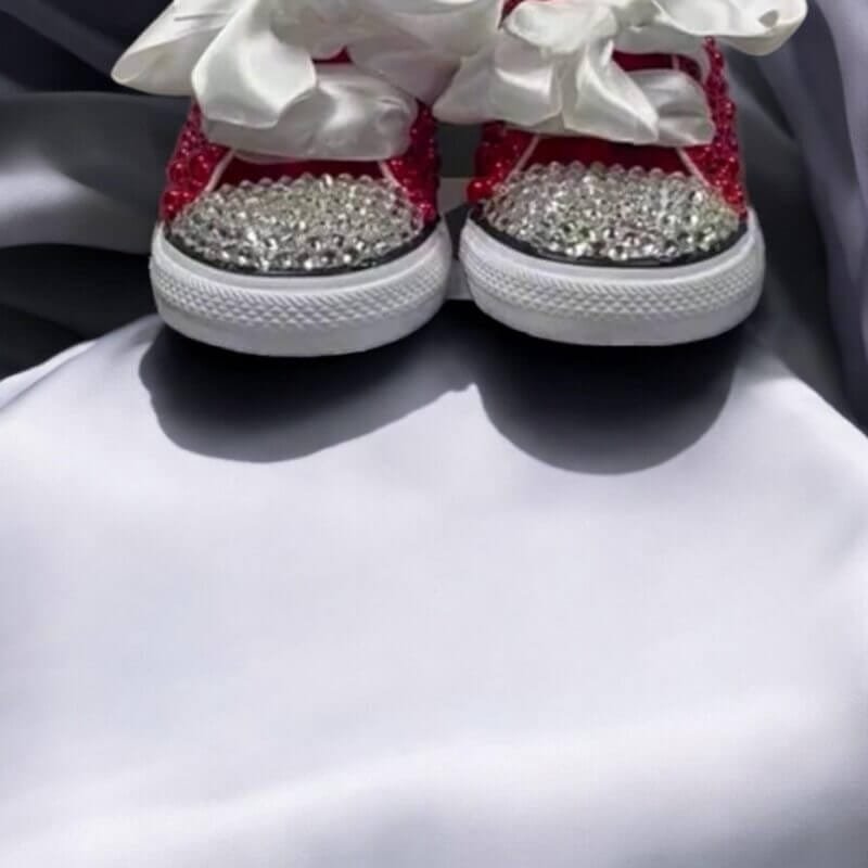 Kids Custom Bling Chuck Sneakers -Rhinestone Princess Crystal Canvas - Image 6