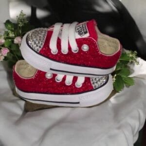 Kids Custom Bling Chuck Sneakers -Rhinestone Princess Crystal Canvas