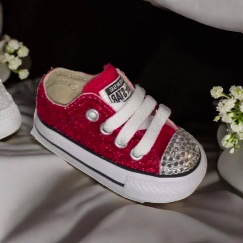 Kids Custom Bling Chuck Sneakers -Rhinestone Princess Crystal Canvas - Image 4